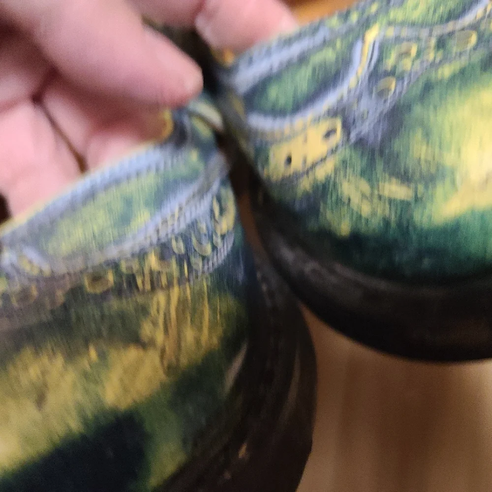 John fluevog size 7 Angela Mary janes green acid wash - Picture 8 of 9